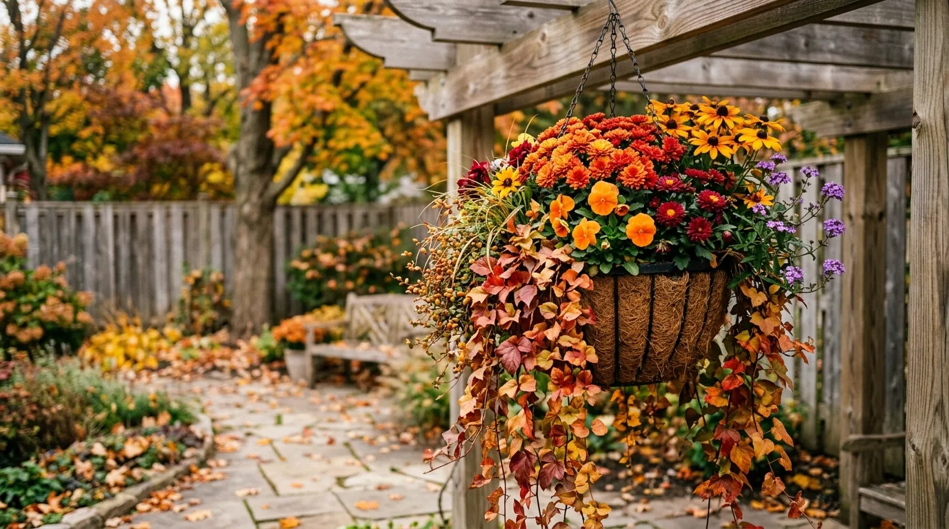 Lantern and Pumpkin Planter Group